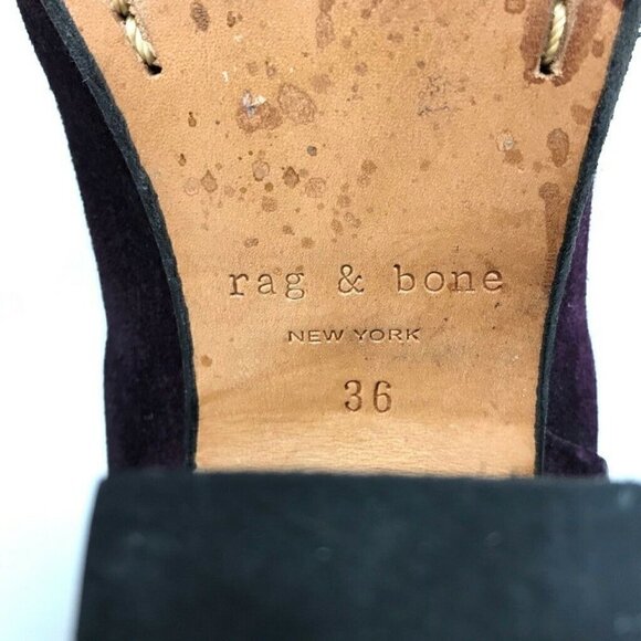 Rag & Bone Newbury Ankle Boots Booties Purple 6 - Picture 9 of 9